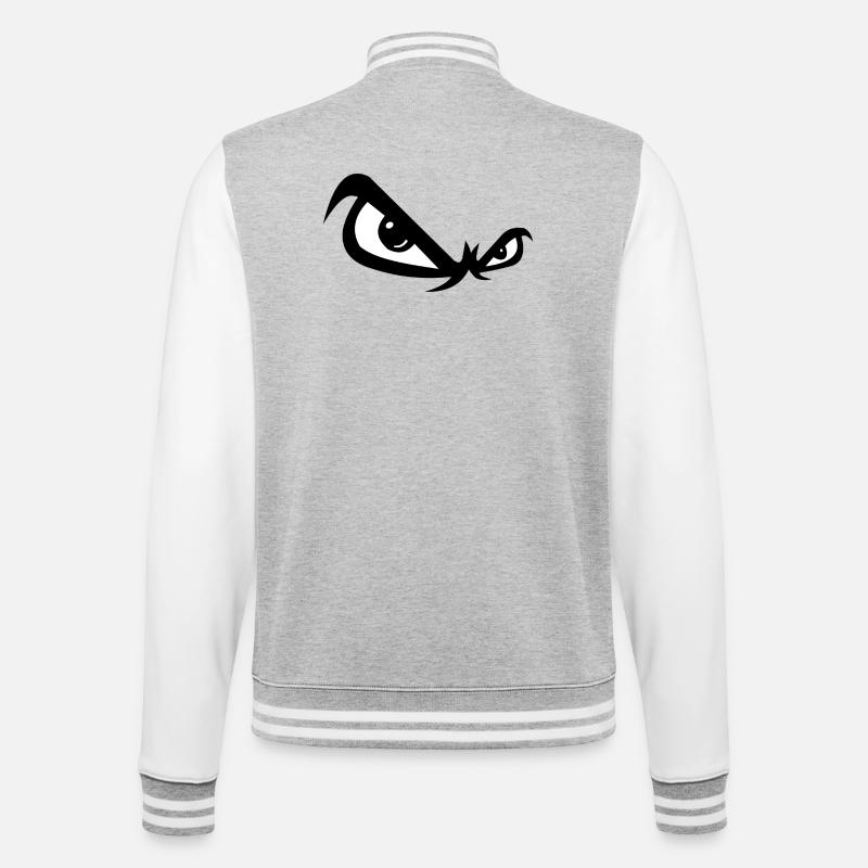 Evil look - College Sweat Jacket - heather grey/white