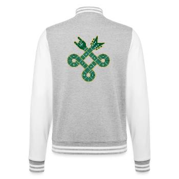 Celtic Knot Guitar - College Sweat Jacket - heather grey/white - Back - Marisol (170cm)