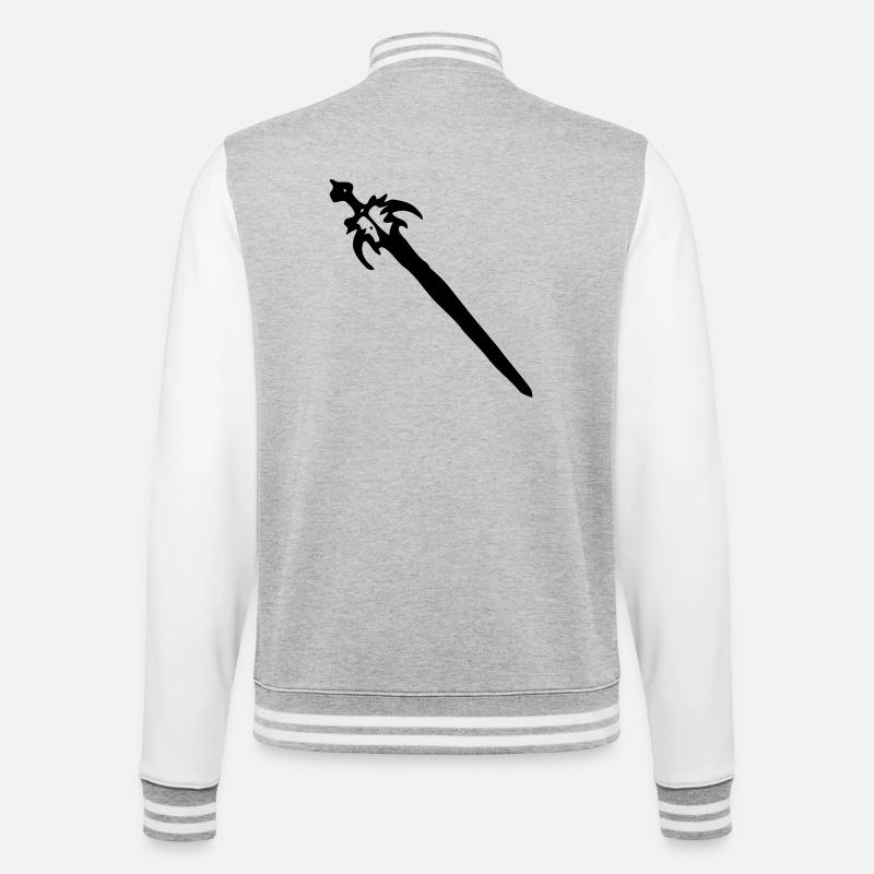 Épée - Veste Teddy - gris chiné / blanc