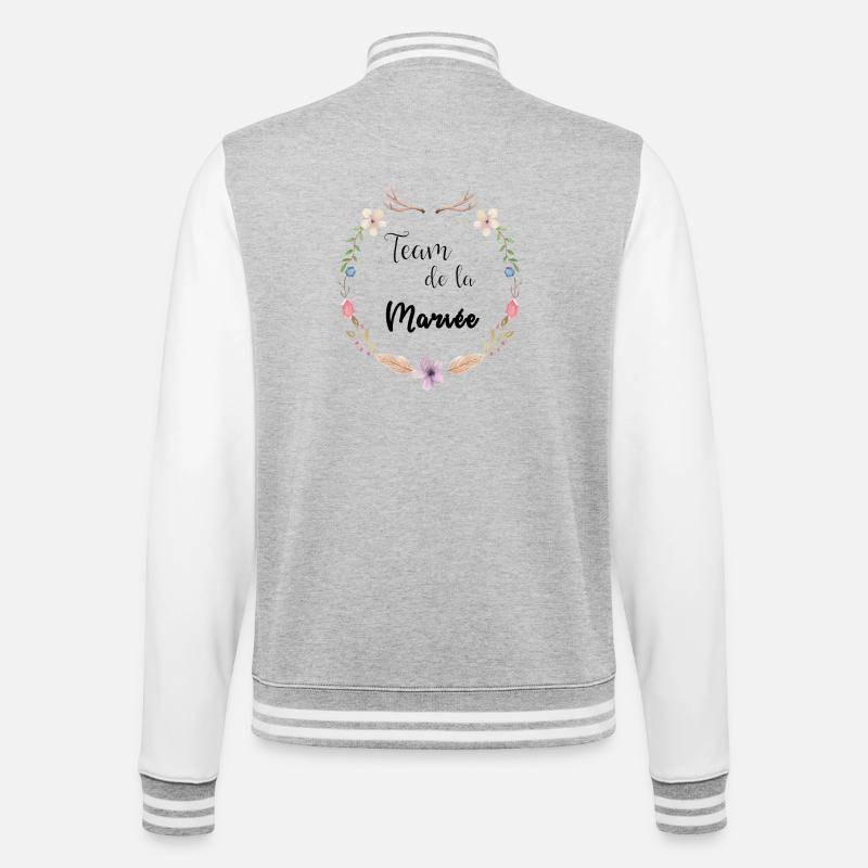 Boho Bride Team - College Sweat Jacket - heather grey/white