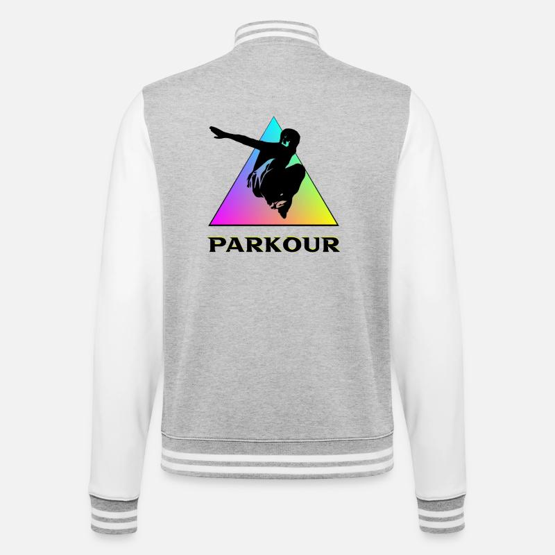 Parkour - College Sweat Jacket - heather grey/white