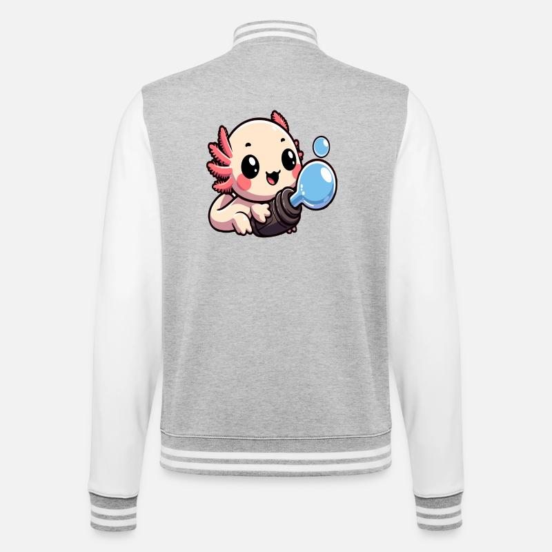 Bubble Buddy Schlüpfling - College-Sweatjacke - Grau meliert/Weiß