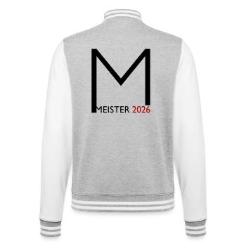 Félicitations pour le championnat 2026 - Veste Teddy - gris chiné / blanc - Dos - Marisol (170cm)