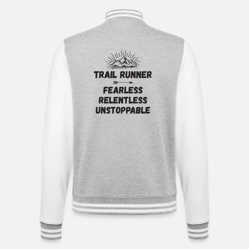 Trail Runner - Intrépide. Implacable. Imparable. - Veste Teddy - gris chiné / blanc