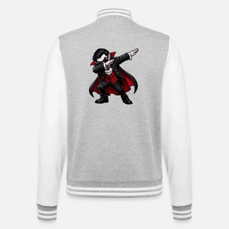 Vampire Dab - Veste Teddy - gris chiné / blanc