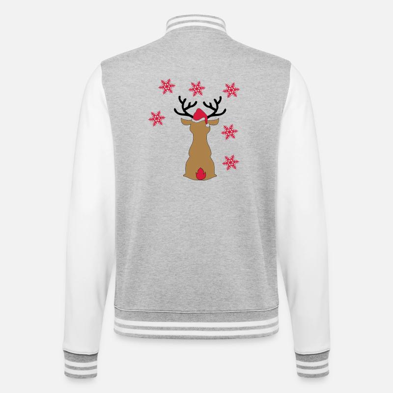 Moose - College Sweat Jacket - heather grey/white