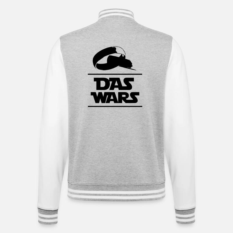 Das Wars - Heirat - College-Sweatjacke - Grau meliert/Weiß