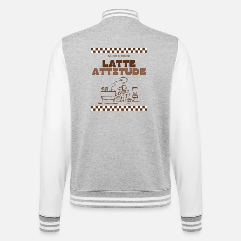Latte Attitude - College Sweat Jacket - heather grey/white