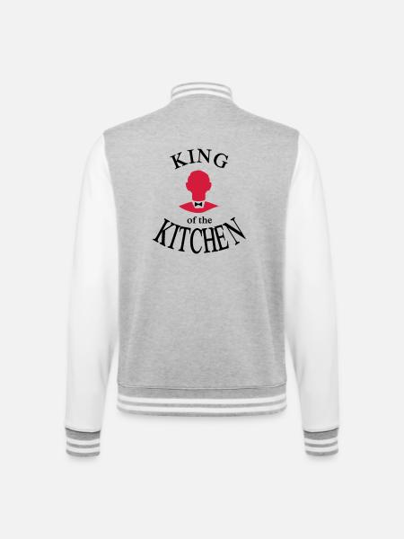 Lustige Geschenkidee für Männer - College-Sweatjacke - Grau meliert/Weiß