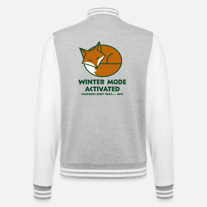 Winter Fox Activated - College Sweat Jacket - heather grey/white