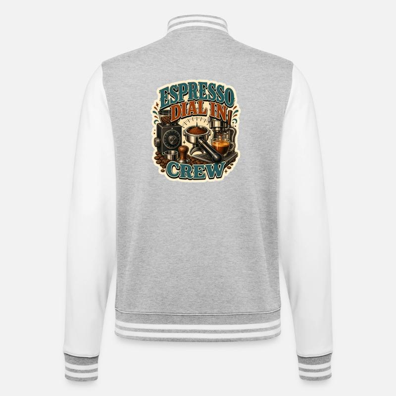 ÉQUIPE DE COMPOSITION À L’ESPRESSO - Veste Teddy - gris chiné / blanc