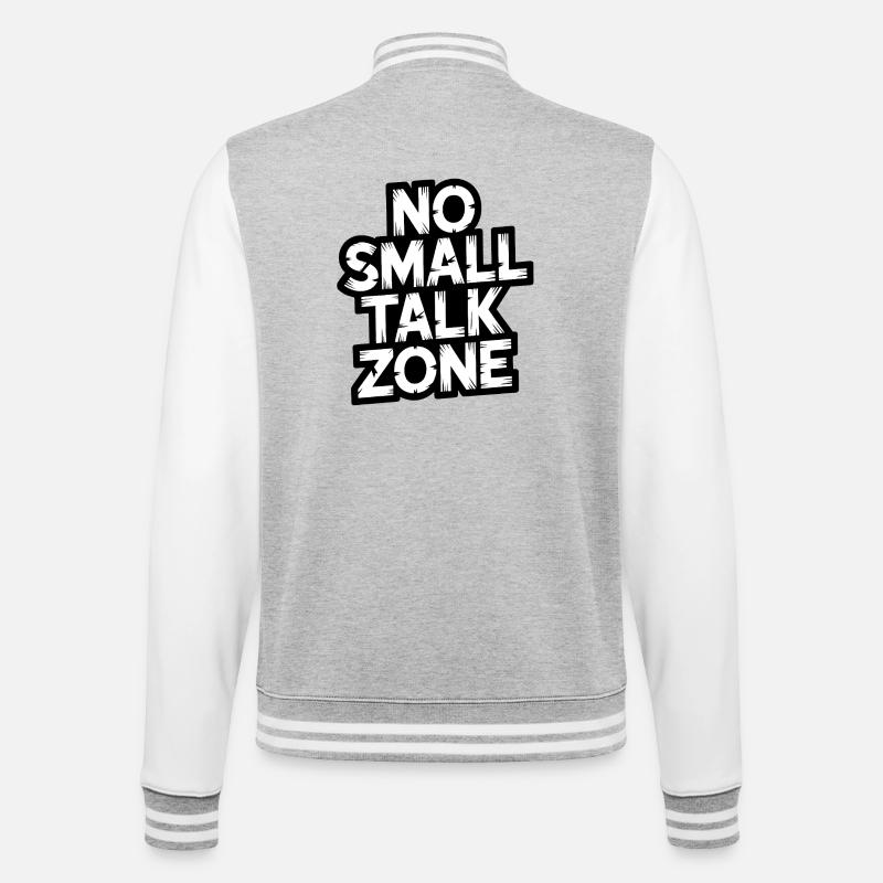 Pas de zone de bavardage - Veste Teddy - gris chiné / blanc