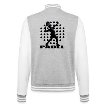 Padel - College-Sweatjacke - Grau meliert/Weiß - Hinten - Marisol (170cm)