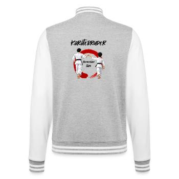 Karate  Bruder mit Bruder - College-Sweatjacke - Grau meliert/Weiß - Hinten - Marisol (170cm)