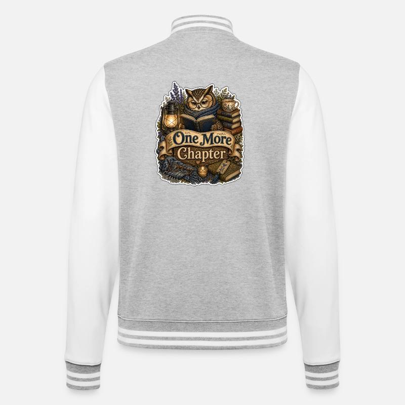 One More Chapter - College-Sweatjacke - Grau meliert/Weiß