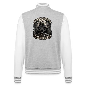 Cela devrait aussi fonctionner - Veste Teddy - gris chiné / blanc - Dos - Marisol (170cm)