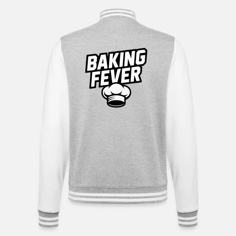 BakingFever Chef Motif - Veste Teddy - gris chiné / blanc