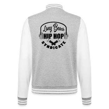 Crossing Microphones Black - Long Beach Music - Veste Teddy - gris chiné / blanc - Dos - Marisol (170cm)