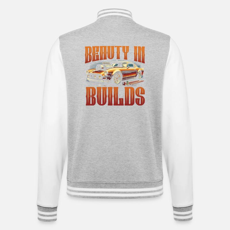 Restauration automobile beauté dans les constructions - Veste Teddy - gris chiné / blanc