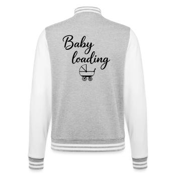 Baby loading - College-Sweatjacke - Grau meliert/Weiß - Hinten - Marisol (170cm)