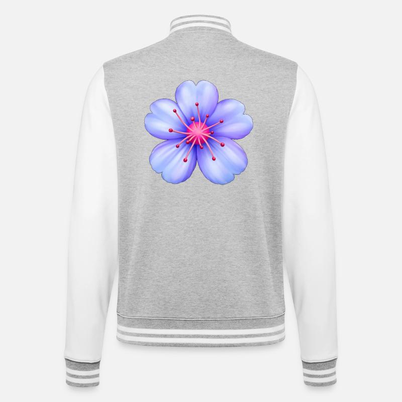 blomma_merch - College Sweat Jacket - heather grey/white