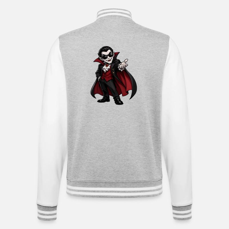 Vampire - College Sweat Jacket - heather grey/white