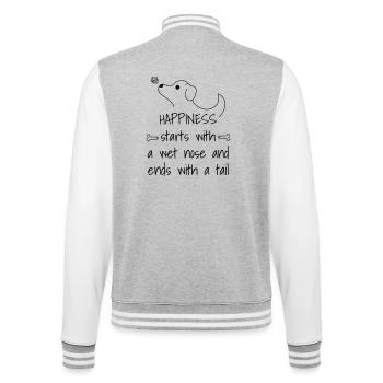 T-shirt pour les amoureux des chiens - Veste Teddy - gris chiné / blanc - Dos - Marisol (170cm)