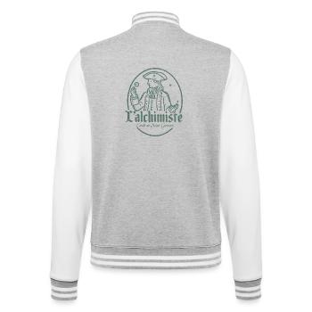 L’alchimiste - Veste Teddy - gris chiné / blanc - Dos - Marisol (170cm)