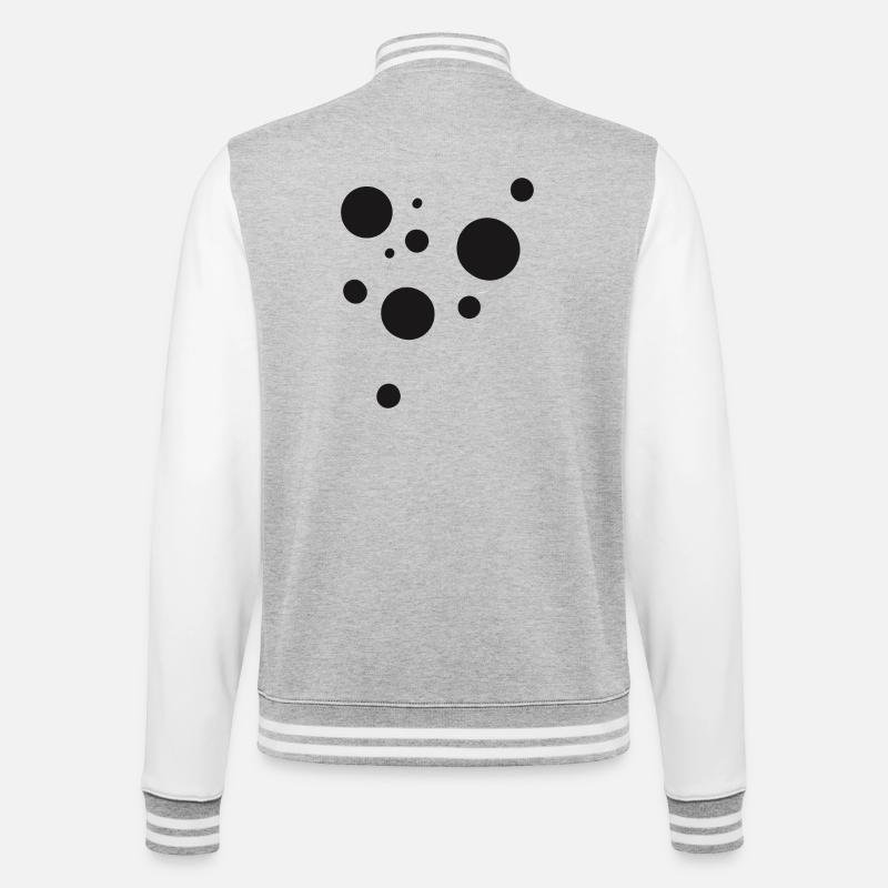 Dots - College Sweat Jacket - heather grey/white