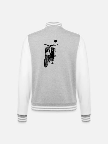 Schwalbe Moped - College Sweat Jacket - heather grey/white