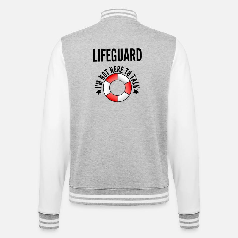 LIFEGUARD - College-Sweatjacke - Grau meliert/Weiß