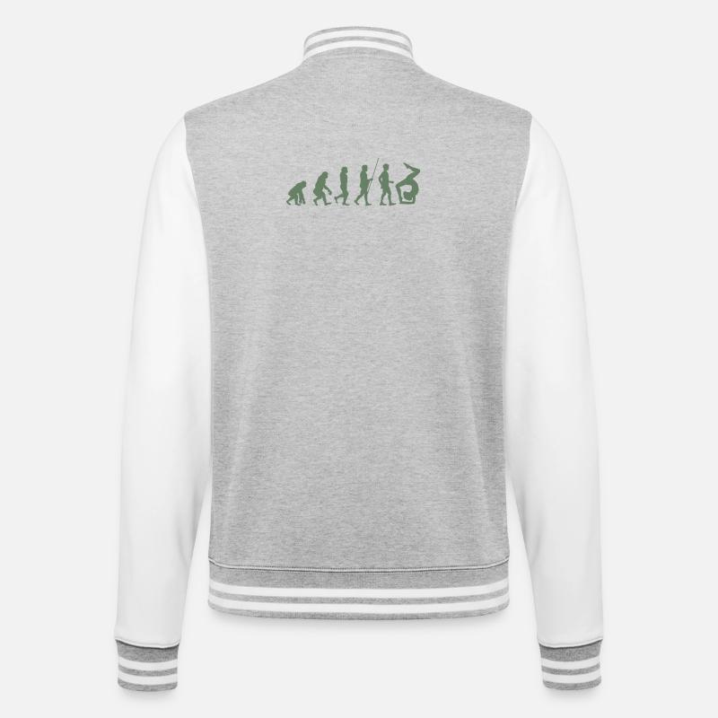 Turnerin Turner Evolution der Turnerin - College-Sweatjacke - Grau meliert/Weiß