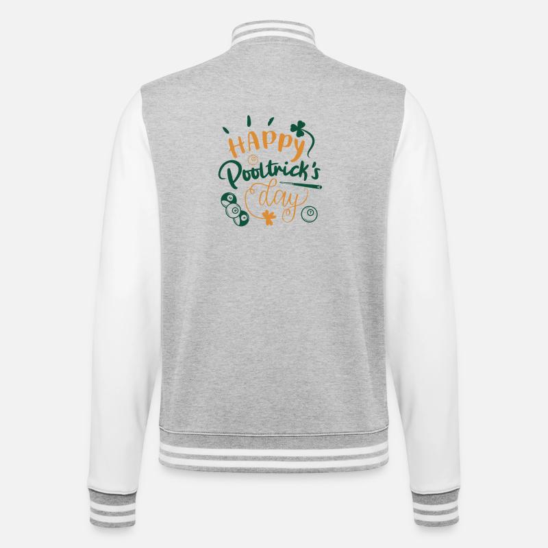 Billard St. Patrick - Veste Teddy - gris chiné / blanc