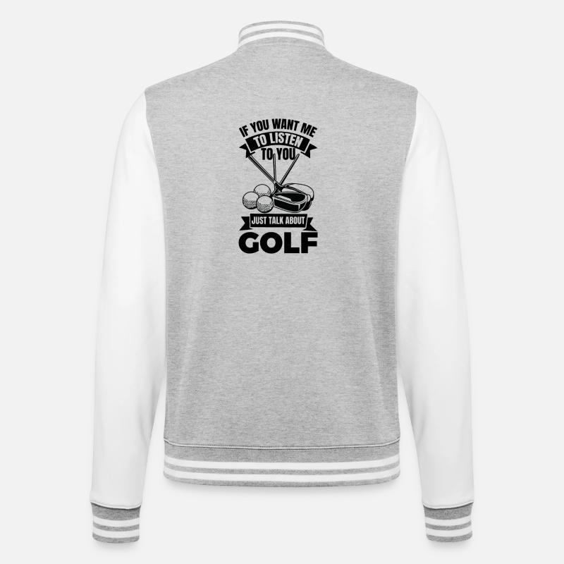 Funny saying for golfers - College Sweat Jacket - heather grey/white