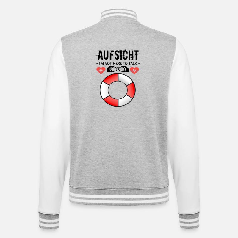 Supervision - Bathing supervision - College Sweat Jacket - heather grey/white