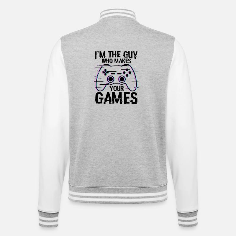 Game Developer Quote - College Sweat Jacket - heather grey/white