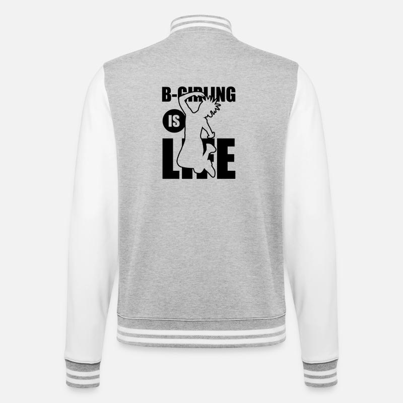B-Girling, c’est la vie - Veste Teddy - gris chiné / blanc