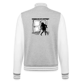 Les amateurs de café – Le sauveur des du matin - Veste Teddy - gris chiné / blanc - Dos - Marisol (170cm)