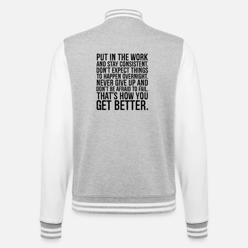 Mettez-vous au travail et restez cohérent - Veste Teddy - gris chiné / blanc