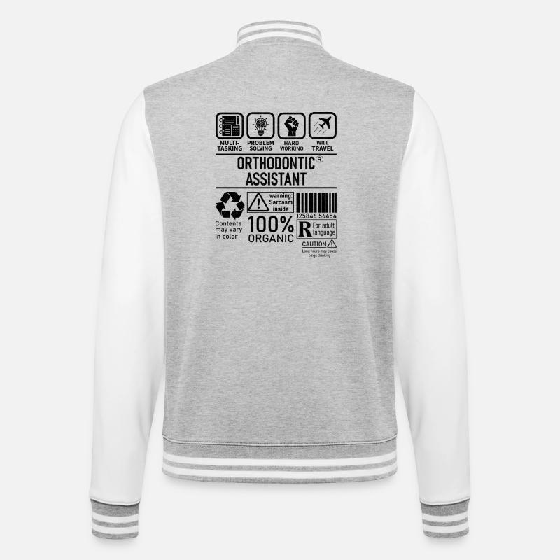Orthodontic Assistant multi tasking problem - College-Sweatjacke - Grau meliert/Weiß