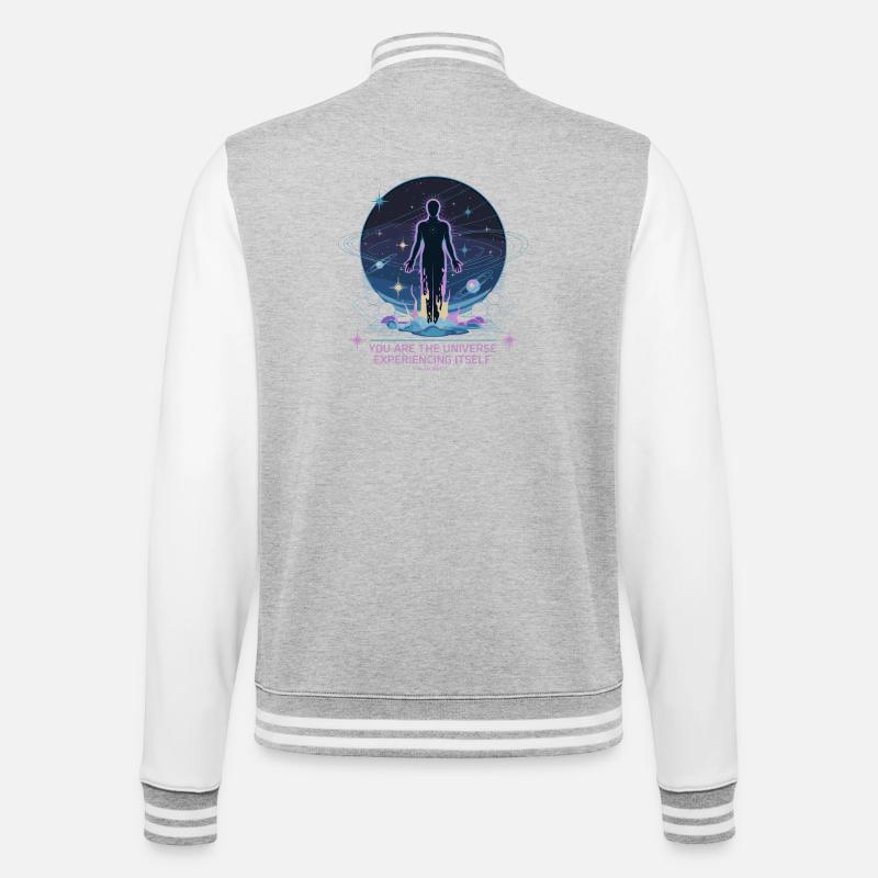 Être céleste | Alan Watts Citation Conception - Veste Teddy - gris chiné / blanc