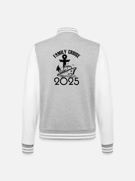 Family cruise 2025 - College Sweat Jacket - heather grey/white