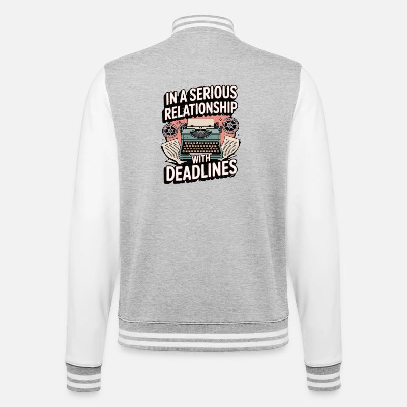 Scénariste en relation sérieuse Romancier - Veste Teddy - gris chiné / blanc