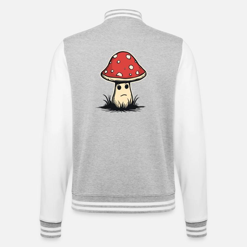 Sweet toadstool - College Sweat Jacket - heather grey/white