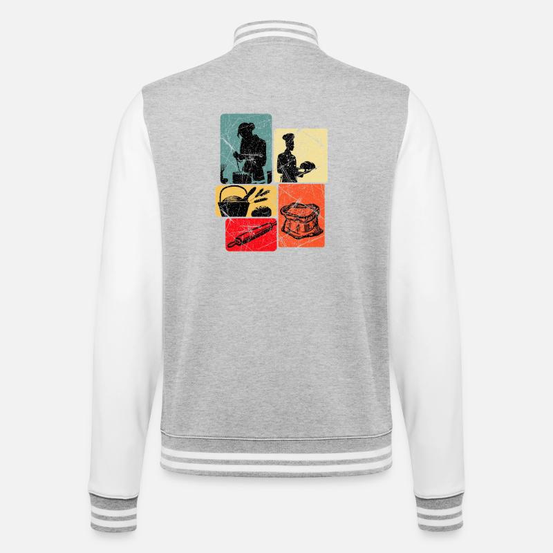 Baker Bakery Funny Saying Bread Gift - College Sweat Jacket - heather grey/white
