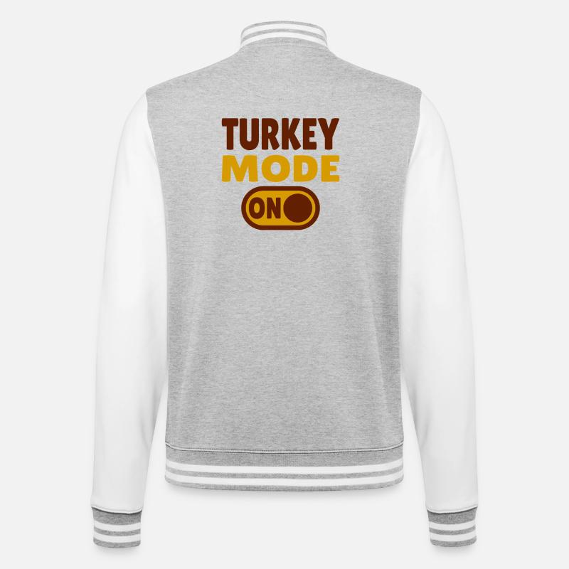 Mode dinde activé - Veste Teddy - gris chiné / blanc