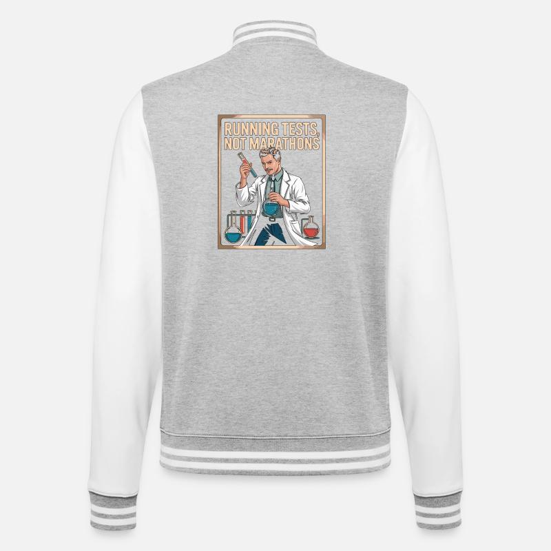 Lab Technician Running Tests Medical Technologist - College-Sweatjacke - Grau meliert/Weiß