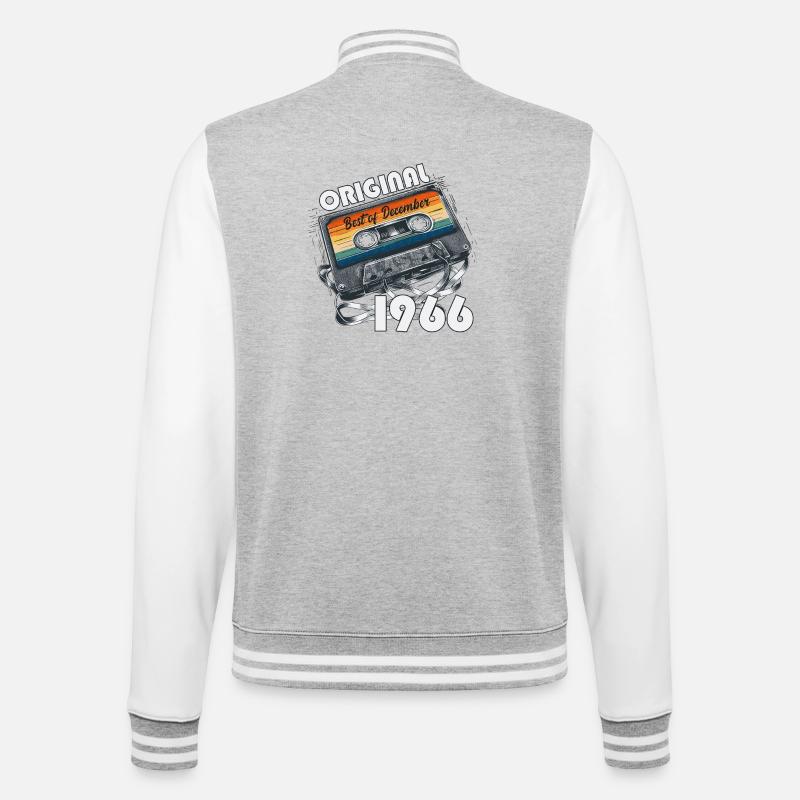 60e anniversaire cassette décembre 1966 - Veste Teddy - gris chiné / blanc