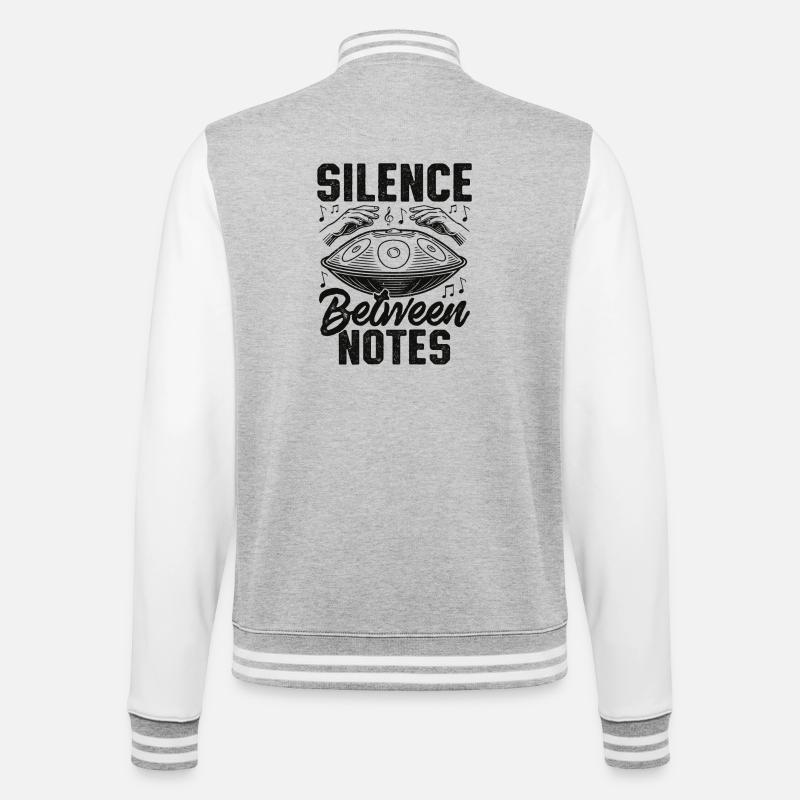 Silence Between Notes - College Sweat Jacket - heather grey/white