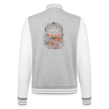 Dark Romance Booktok You Had Me At Trigger Warning - College-Sweatjacke - Grau meliert/Weiß - Hinten - Marisol (170cm)